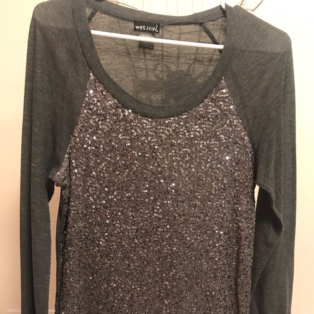 Gray sparkle sweater